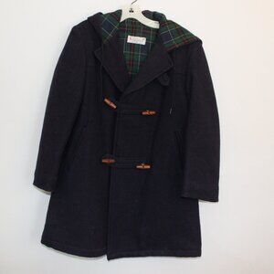 Imp Originals Children's Navy Pea Coat with Wooden Toggles and Hood Size 10
